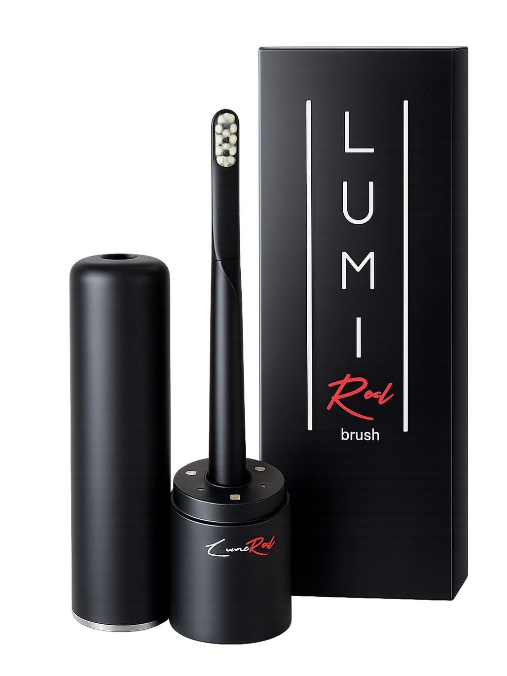 LUMI RED Brush LED Red Light Electric Toothbrush UV Sanitizing Charging Base NEW